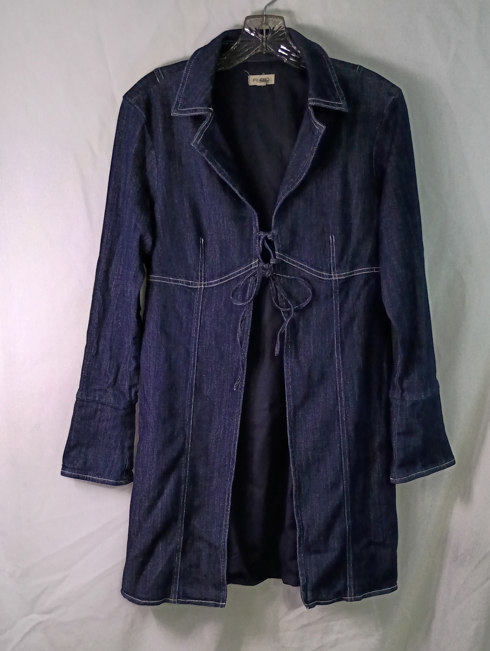 Pilcro Denim Tie-Front Jacket - Dark Blue